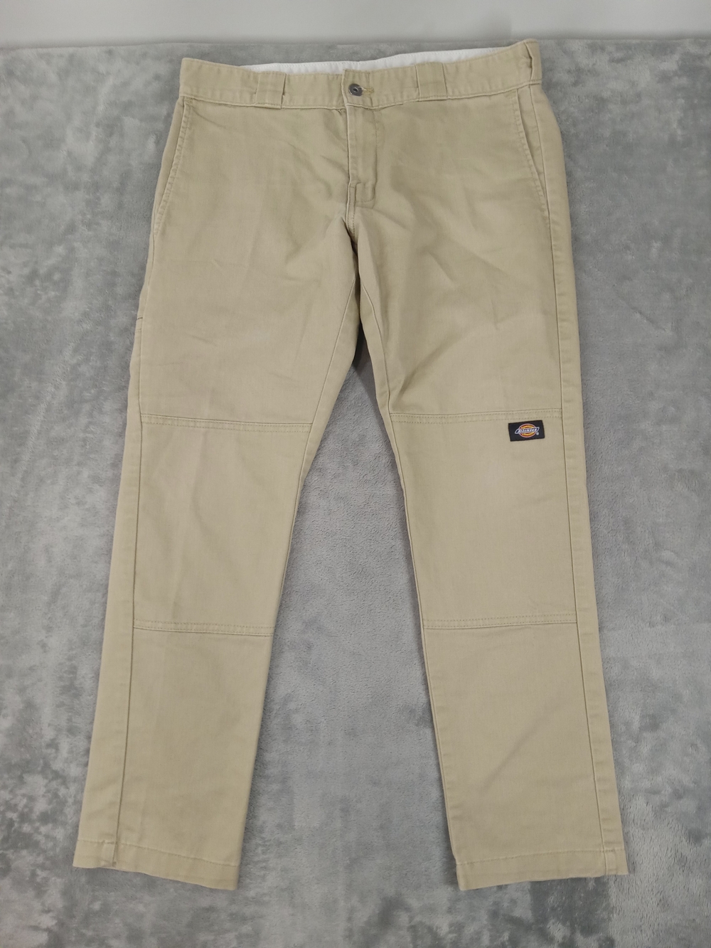 Dickies Men's Khaki Work Pants - Skinny Straight Fit Size 34x30